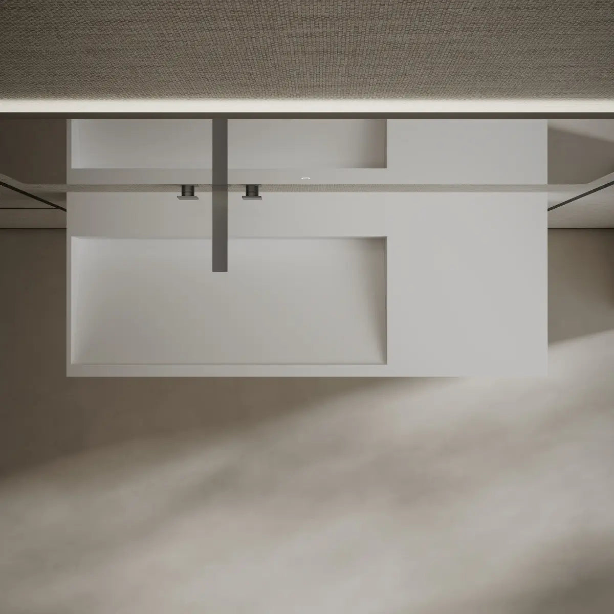 34.3-47.2 Inch Solid Surface Wall Mount Sink Bathroom Sink