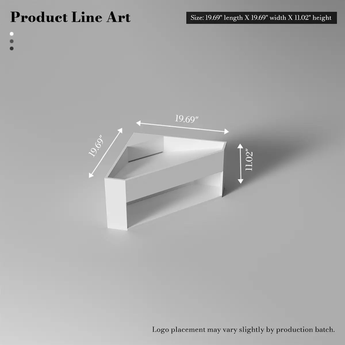 19.7 Inch MonBlari ORBIT SERIES Solid Surface Wall Mount Sink Vessel Bathroom Sink