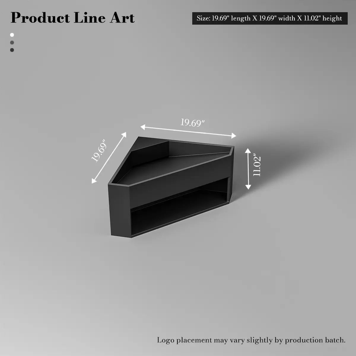 19.7 Inch MonBlari ORBIT SERIES Solid Surface Wall Mount Sink Vessel Bathroom Sink