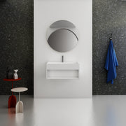 24 Inch MonBlari Solid Surface Vessel Bowl Sink Bathroom Sink-XA-G72-FrontView