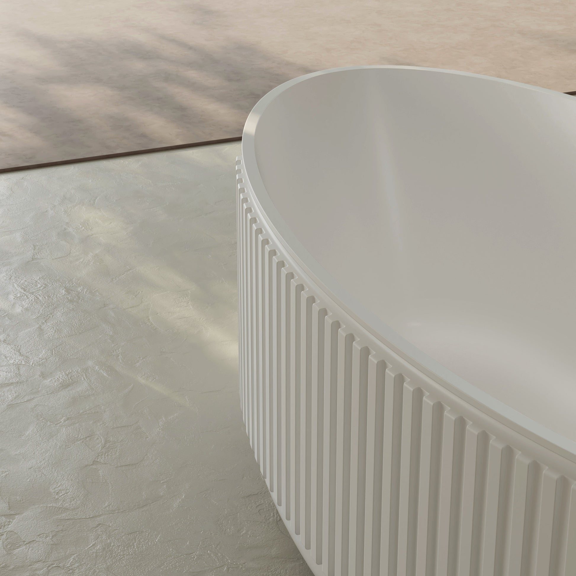 MonBlari Solid Surface Freestanding Bathtub XR-7007-MW-CloseUp