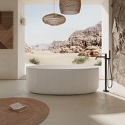 MonBlari Solid Surface Freestanding Bathtub XR-7007-MW-FrontView