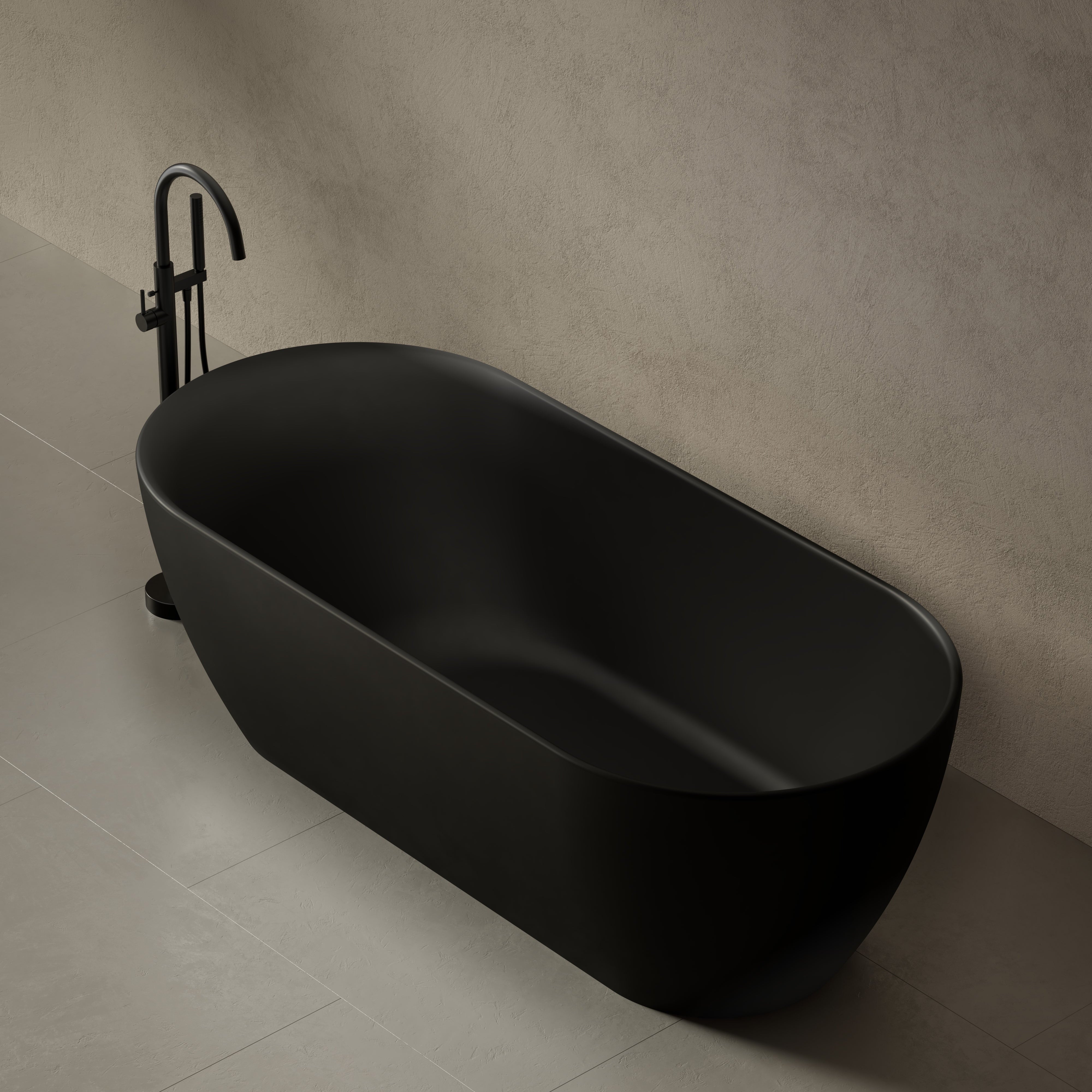 66.9 Inch MonBlari Solid Surface Freestanding Bathtub XR-7101-RightTop