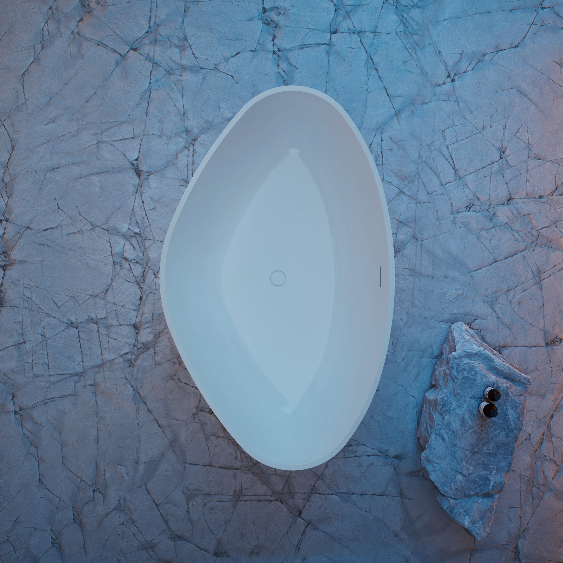 71 Inch MonBlari Solid Surface Freestanding Bathtub XR-7902-MW XR7902MW-TopView