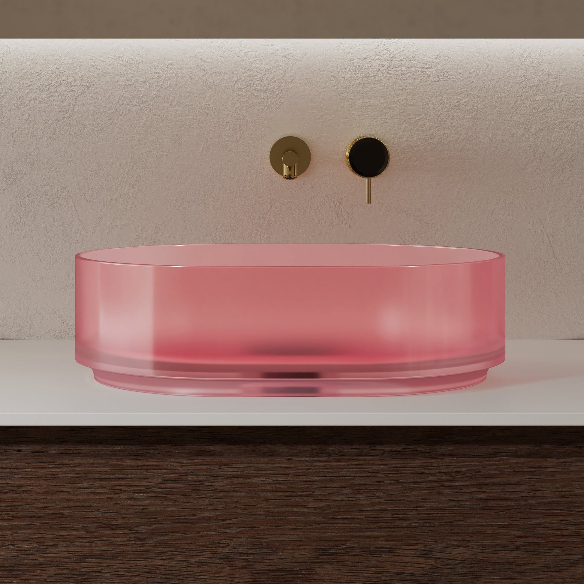 MonBlari Resin Vessel Bowl Sink Bathroom Sink XR-A001T-TP-FrontView