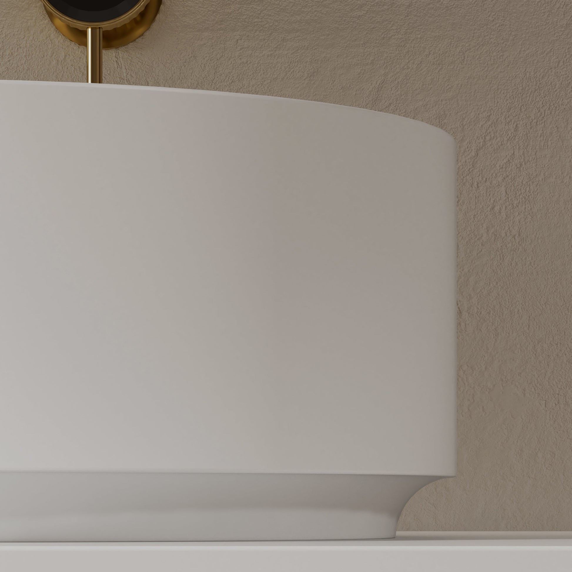 MonBlari Solid Surface Vessel Bowl Sink Bathroom Sink XR-A001-MW-CloseUp