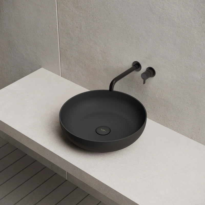 15.7 Inch MonBlari NAIAD SERIES Solid Surface Vessel Bowl Sink Bathroom Sink