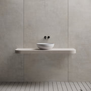 15.7 Inch MonBlari Solid Surface Vessel Bowl Sink Bathroom Sink XR-A002-FrontView