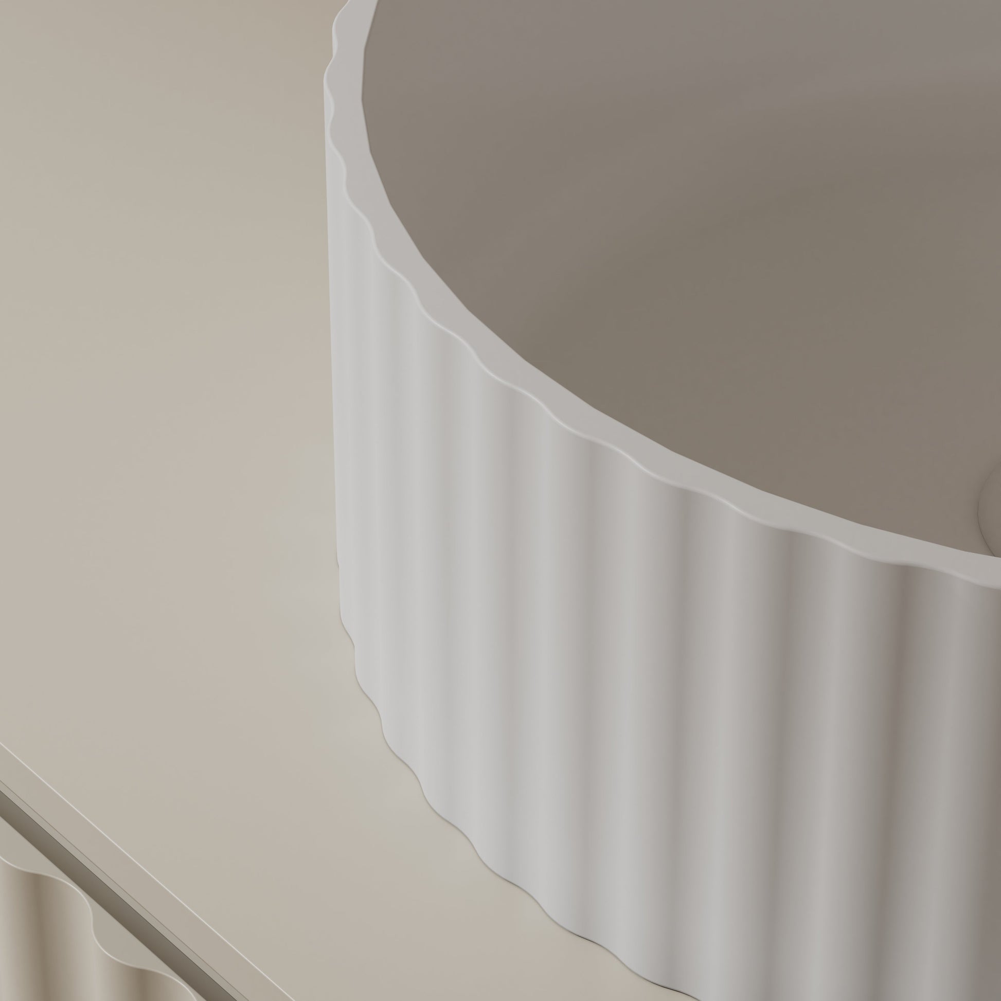 MonBlari Solid Surface Vessel Bowl Sink Bathroom Sink XR-A005-MW-CloseUp