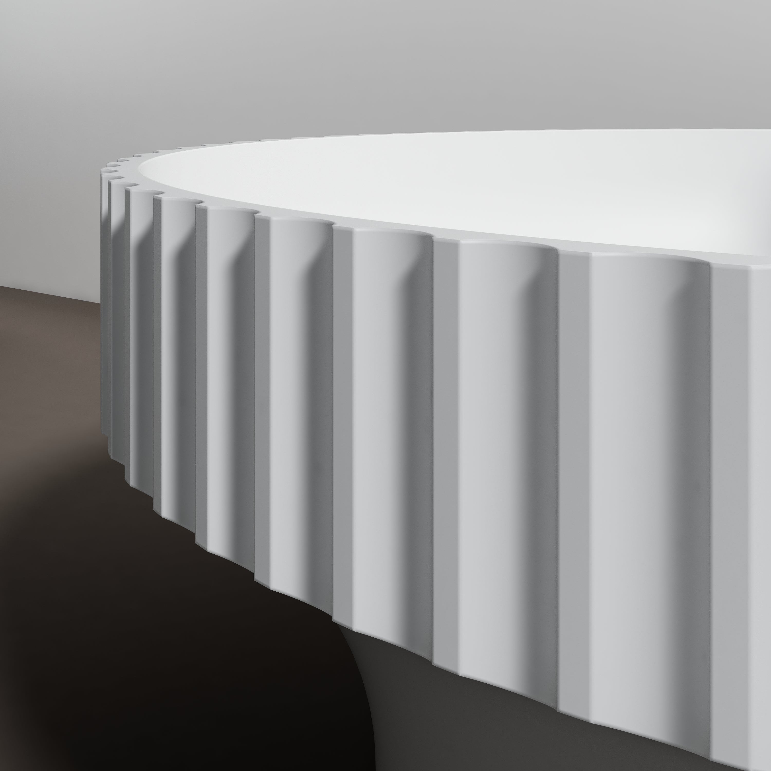 MonBlari Solid Surface Vessel Bowl Sink Bathroom Sink XR-A009-MW-CloseUp