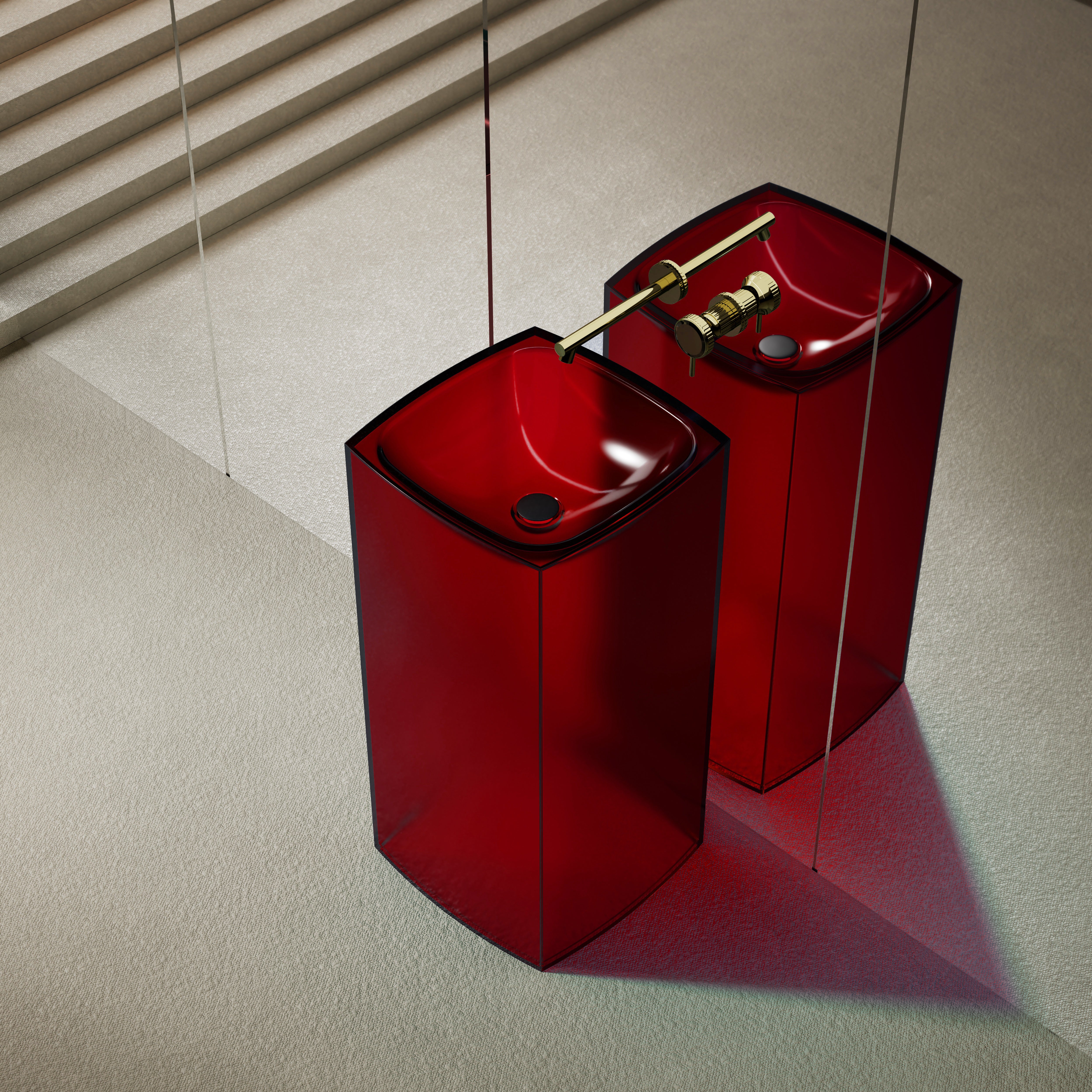 18 Inch MonBlari Solid Surface Vessel Bowl Sink Pedestal Sink XRZ801TMW-TopView