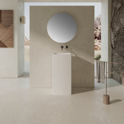 18 Inch MonBlari Solid Surface Vessel Bowl Sink Pedestal Sink XRZ801MW-FrontView