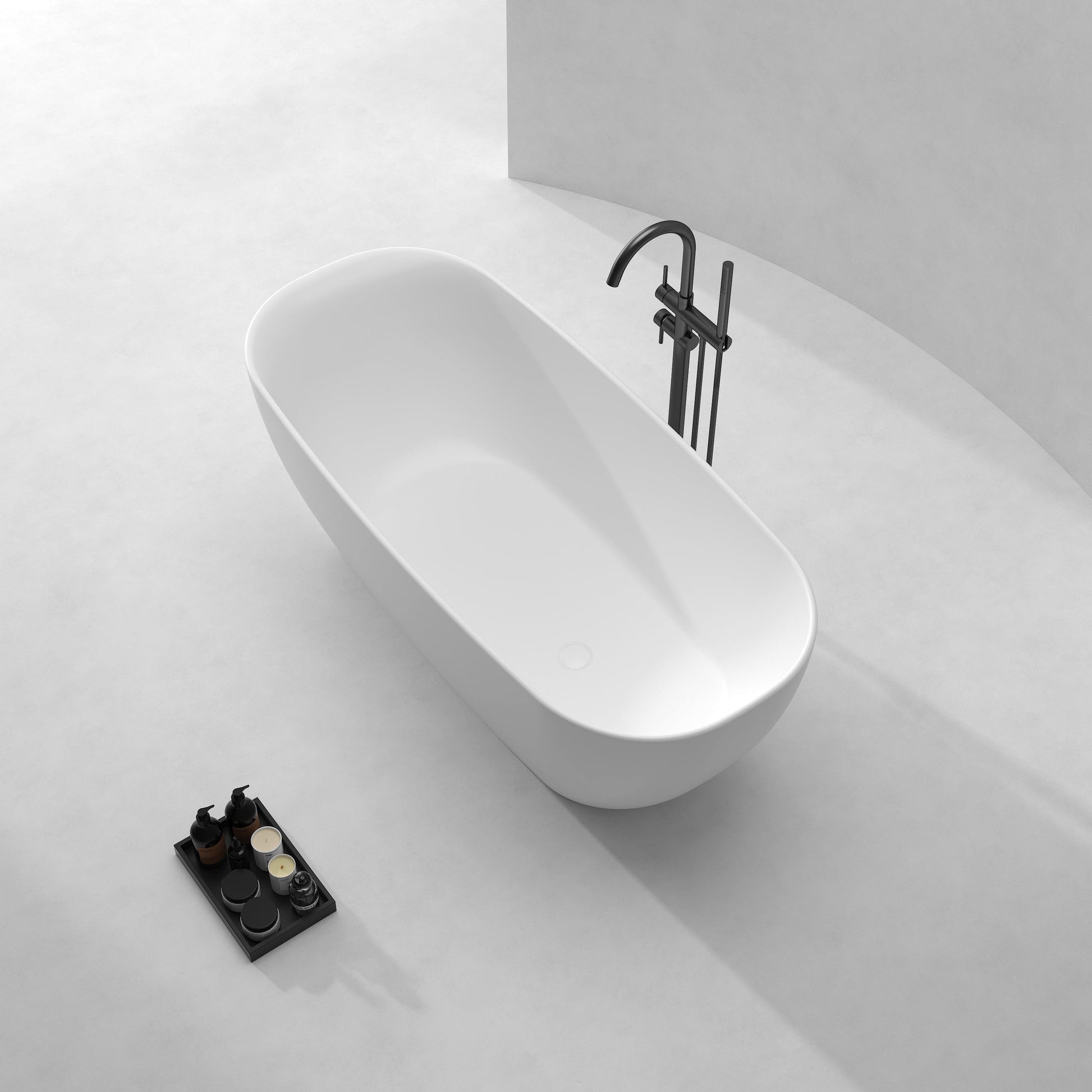 67 Inch MonBlari Acrylic Freestanding BathtubXY1002GW-TopView