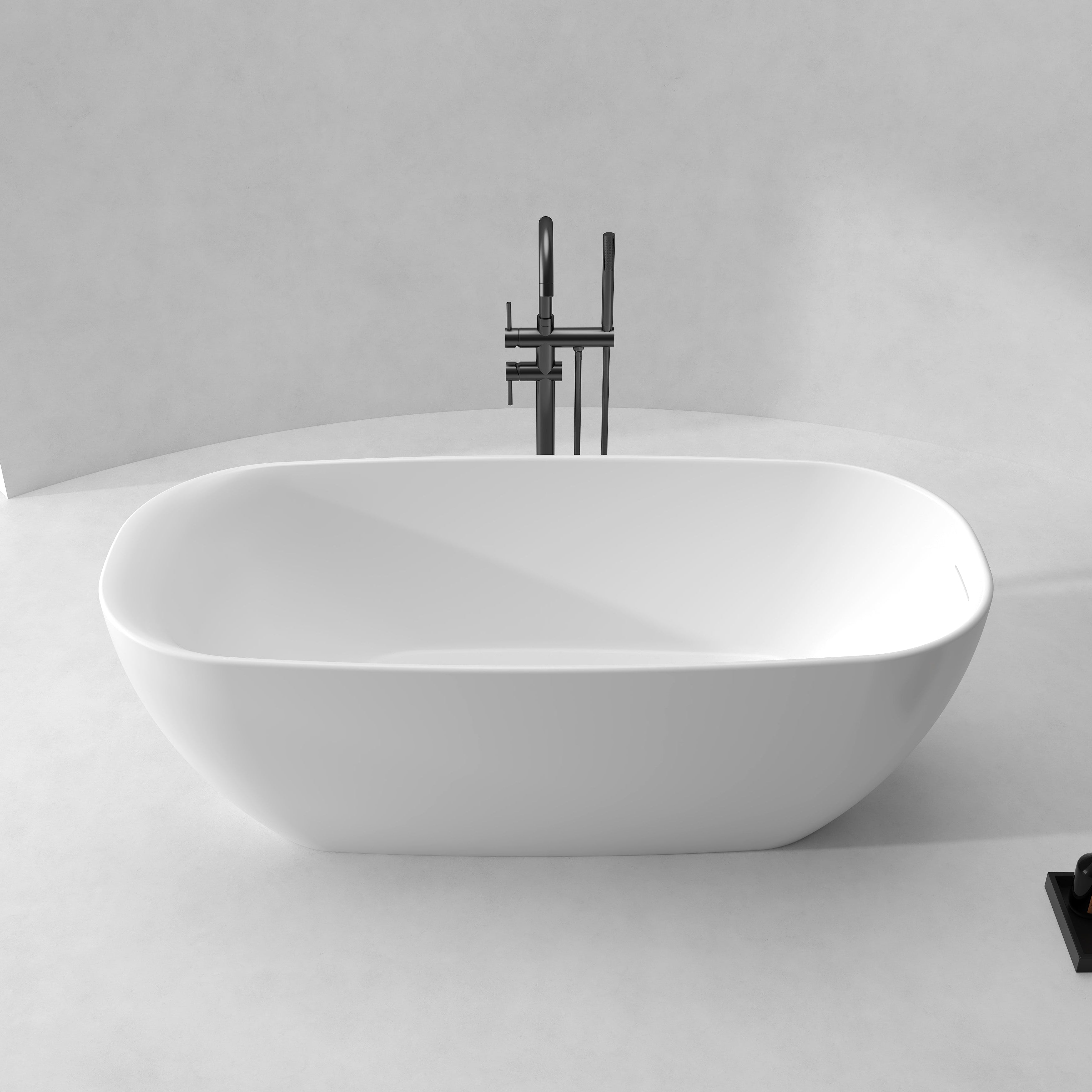 67 Inch MonBlari Acrylic Freestanding BathtubXY1002GW-FrontTopView