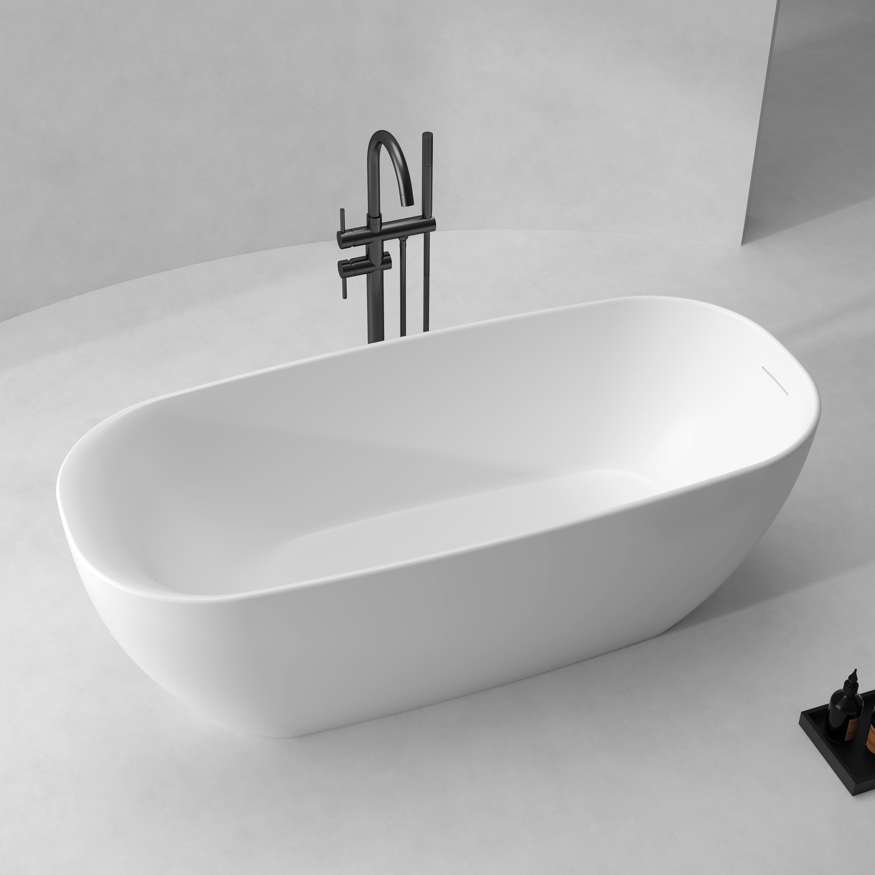 67 Inch MonBlari Acrylic Freestanding BathtubXY1002GW-LeftTopView