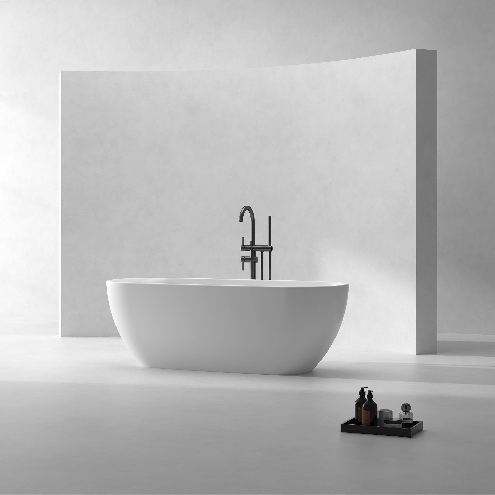 67 Inch MonBlari Acrylic Freestanding BathtubXY1002GW-FrontView