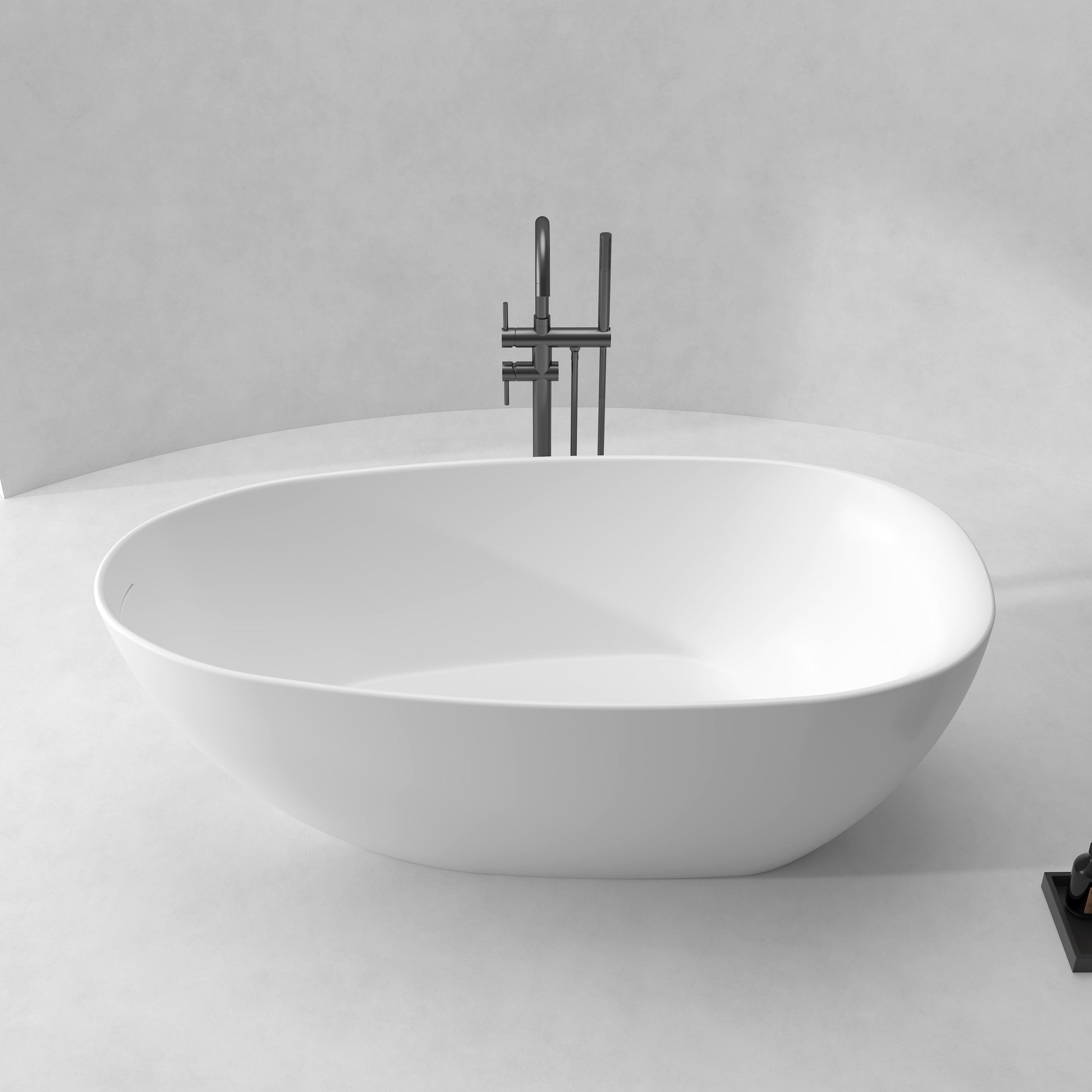 67 Inch MonBlari Acrylic Freestanding BathtubXY1005GW-Front Top View