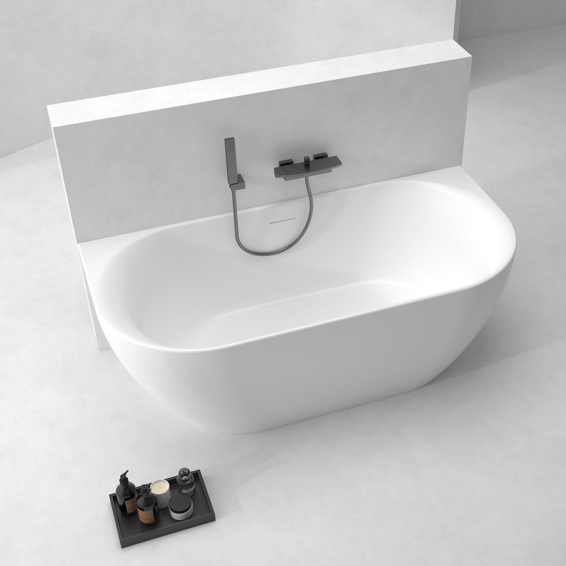 67 Inch MonBlari Acrylic Freestanding Acrylic Bathtub-XY-1006-GW-LeftTopView