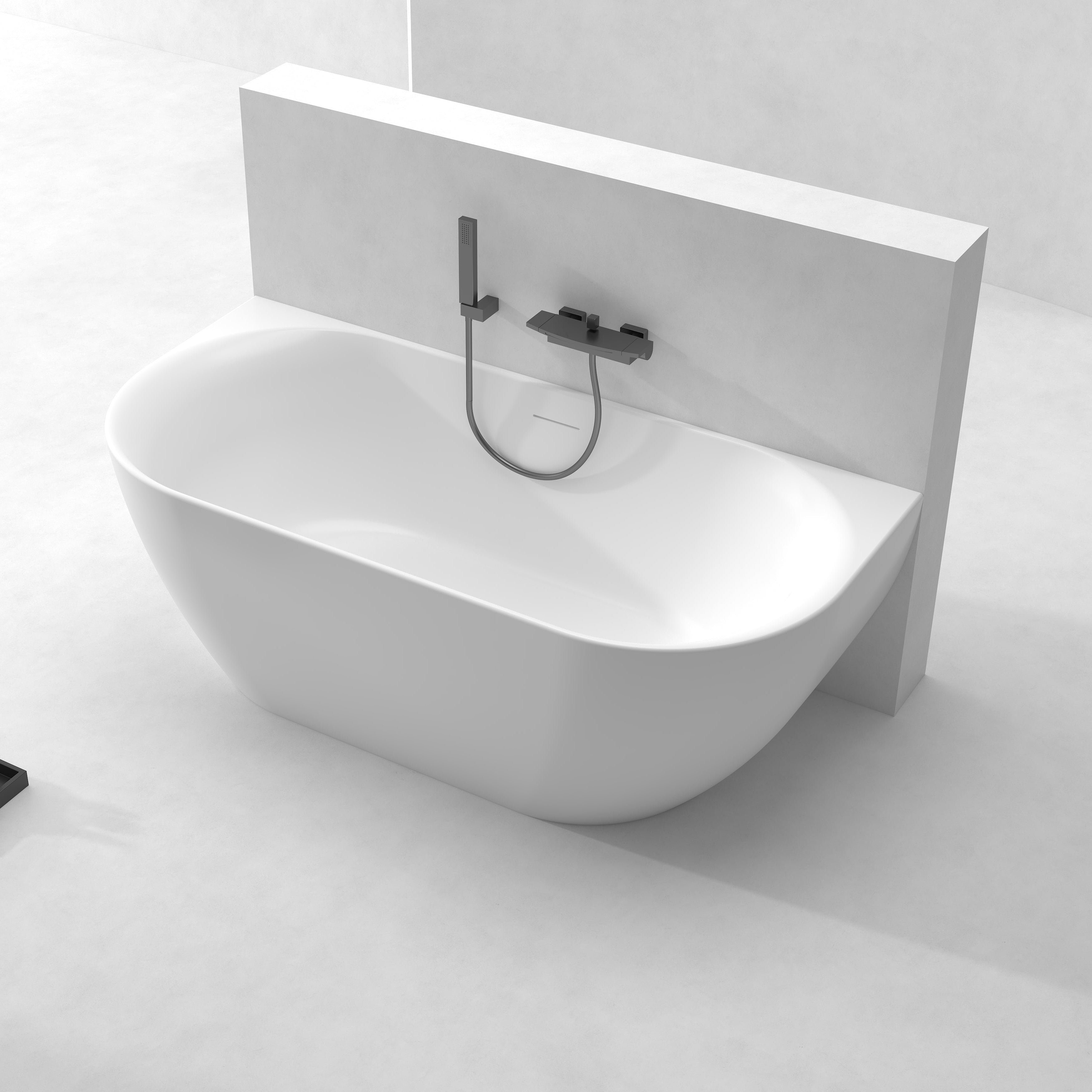 67 Inch MonBlari Acrylic Freestanding Acrylic Bathtub-XY-1006-GW-RightTopView