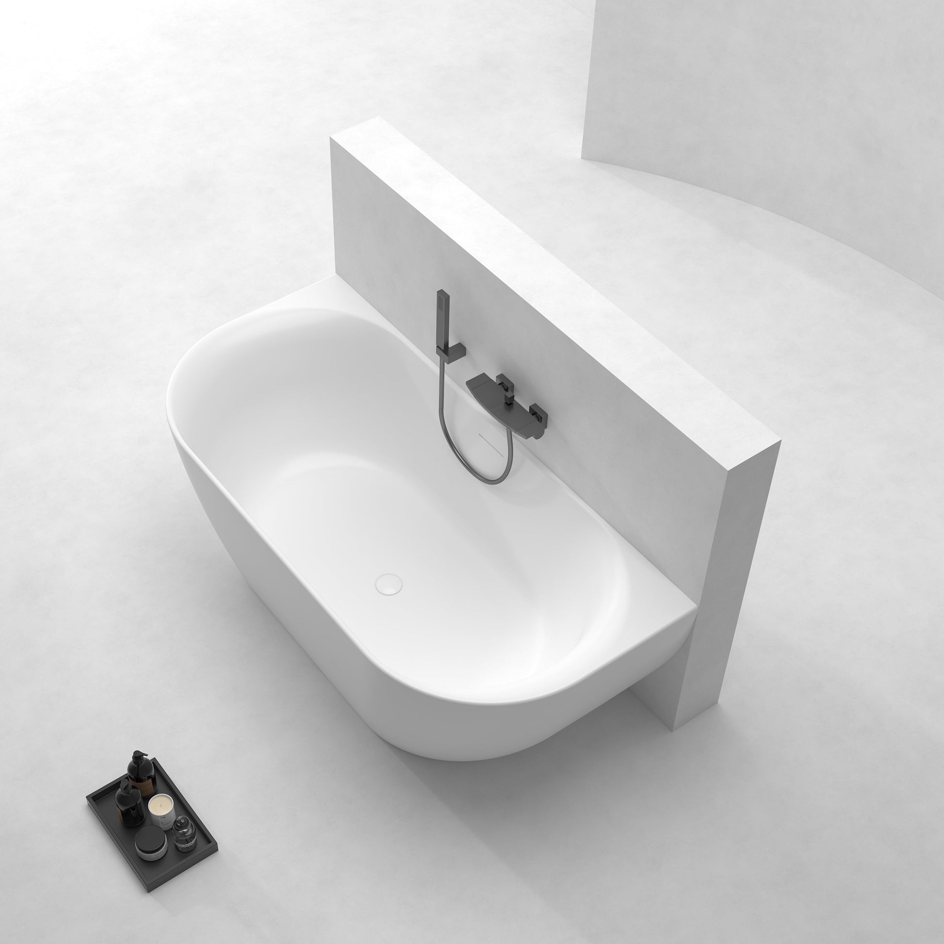 67 Inch MonBlari Acrylic Freestanding Acrylic Bathtub-XY-1006-GW-TopView