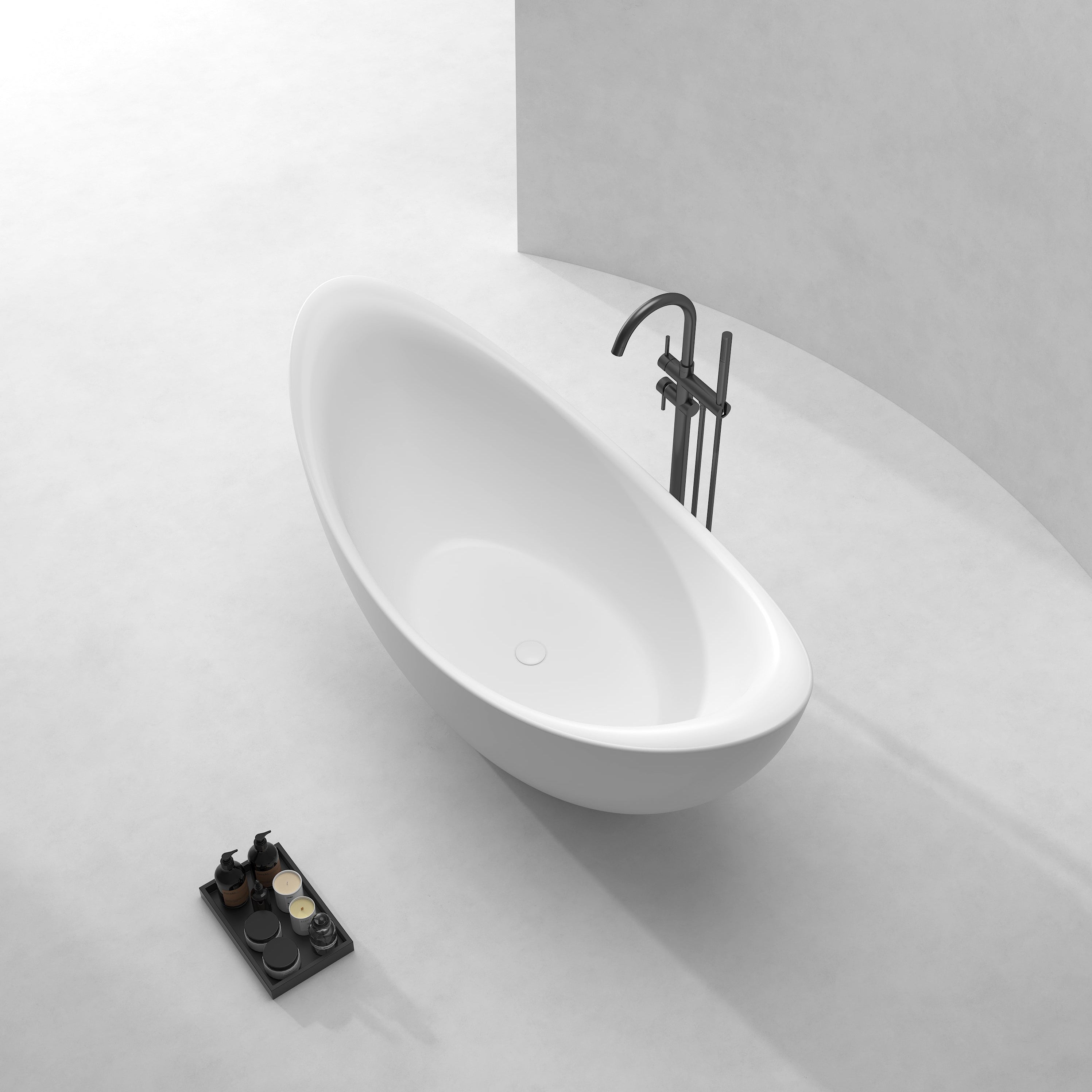 71 Inch MonBlari Acrylic Freestanding BathtubXY1008GW-TopView