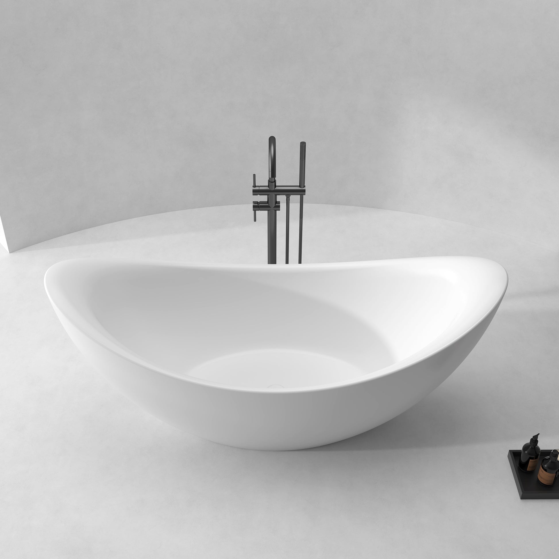 71 Inch MonBlari Acrylic Freestanding BathtubXY1008GW-FrontTopView