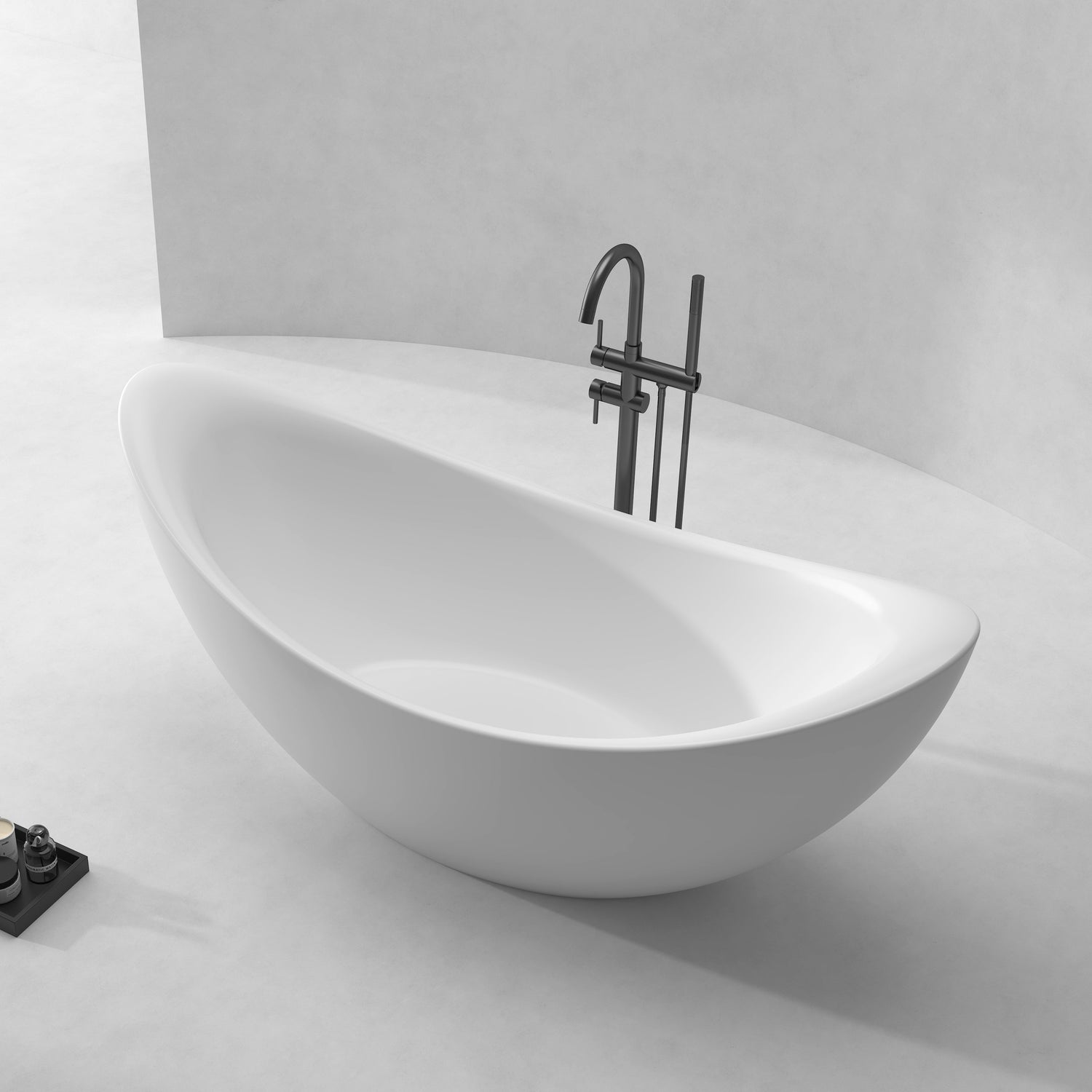 71 Inch MonBlari Acrylic Freestanding BathtubXY1008GW-RightTopView