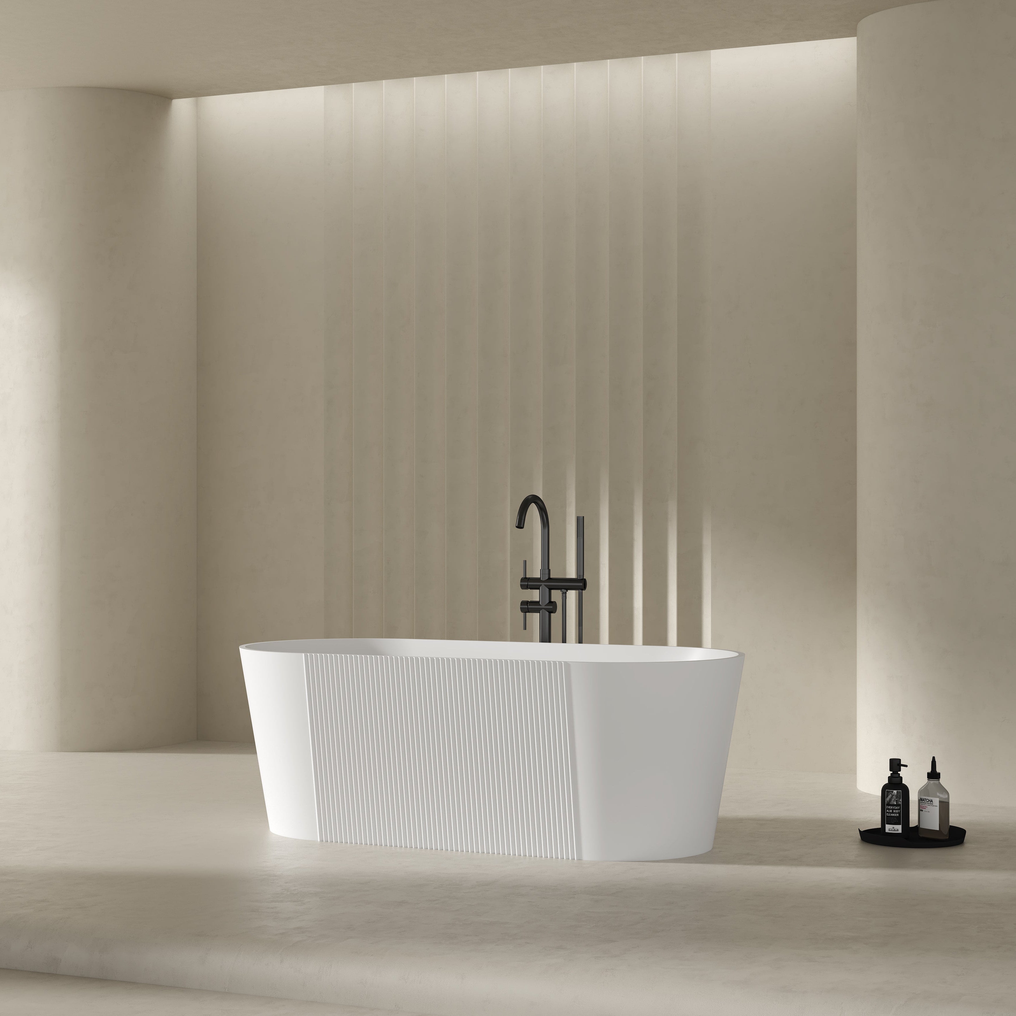 MonBlari Acrylic Freestanding Bathtub XY-2001-GW-SideView