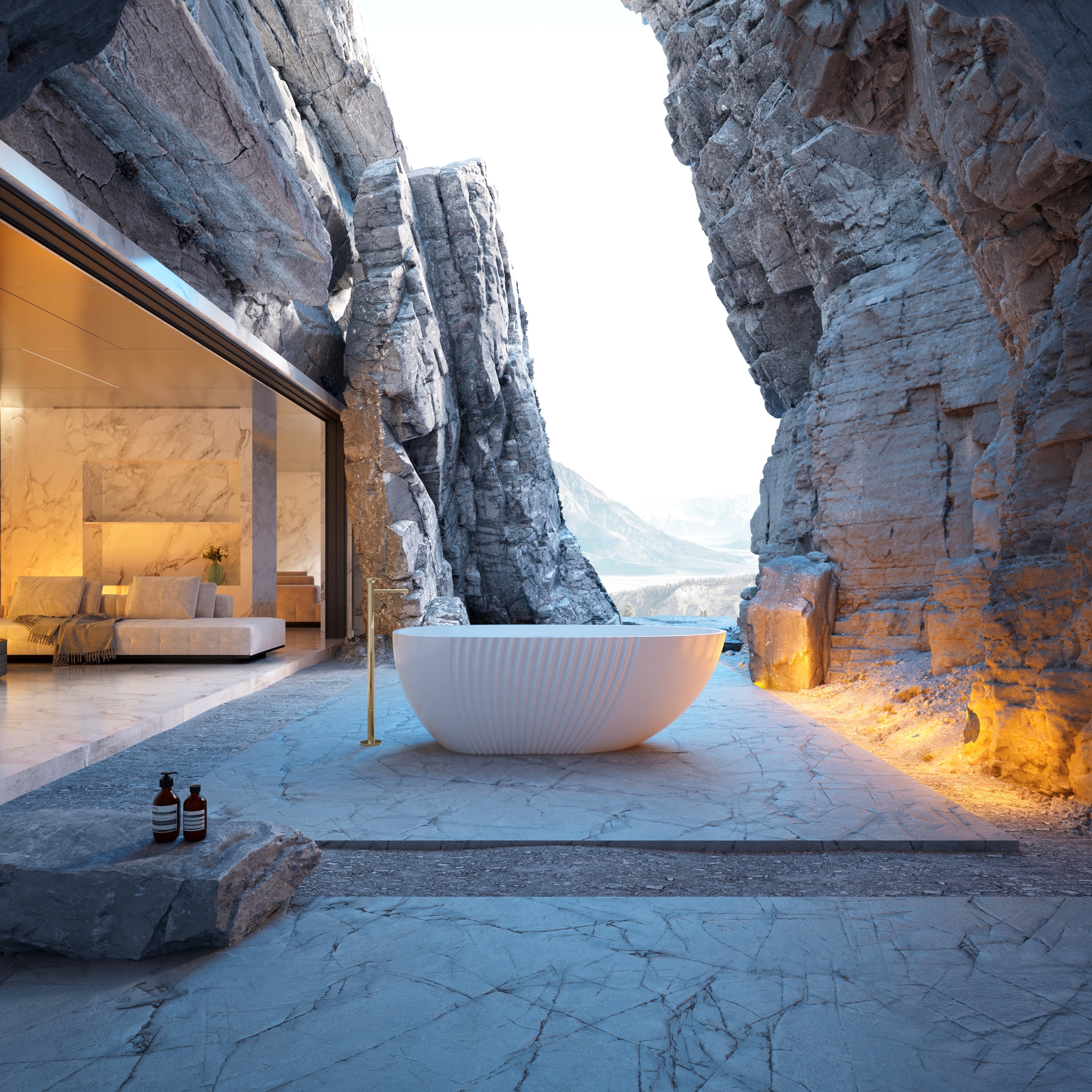 MonBlari Acrylic Freestanding Bathtub XY-5005-GW-FrontView