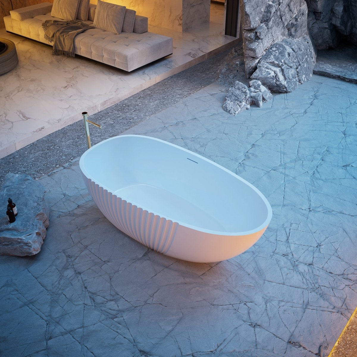 MonBlari Acrylic Freestanding Bathtub XY-5005-GW-SideTop