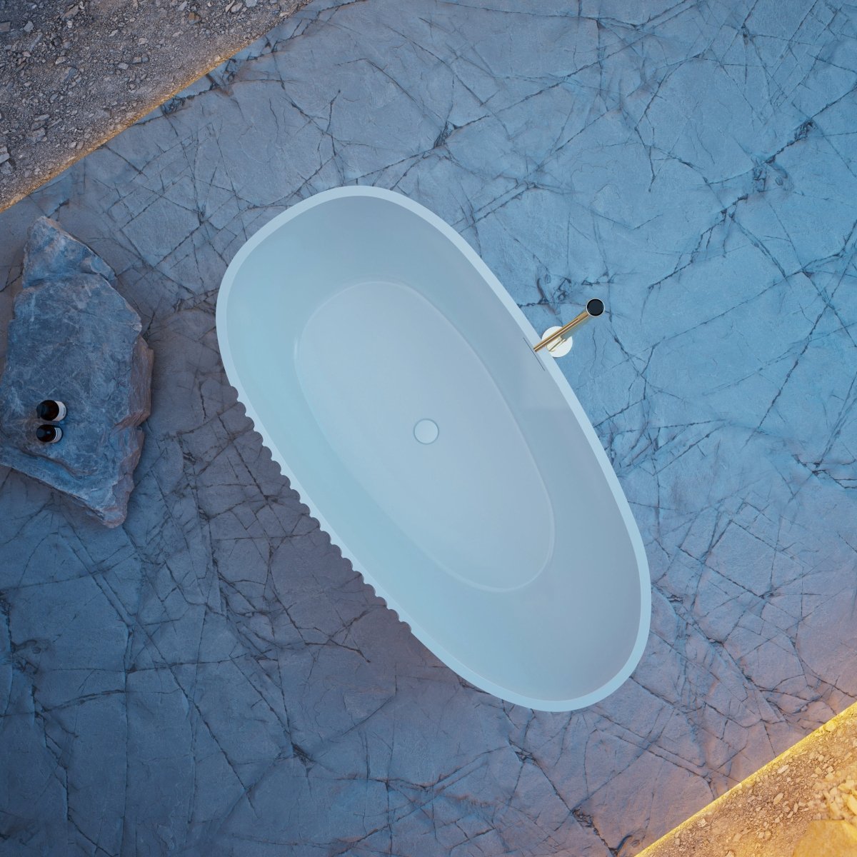 MonBlari Acrylic Freestanding Bathtub XY-5005-GW-TopView