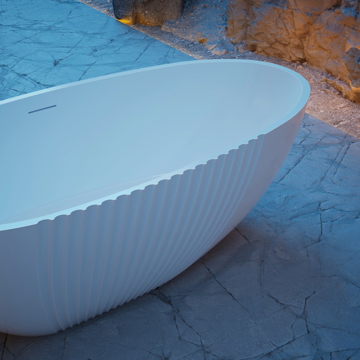MonBlari Acrylic Freestanding Bathtub XY-5005-GW-SideTop