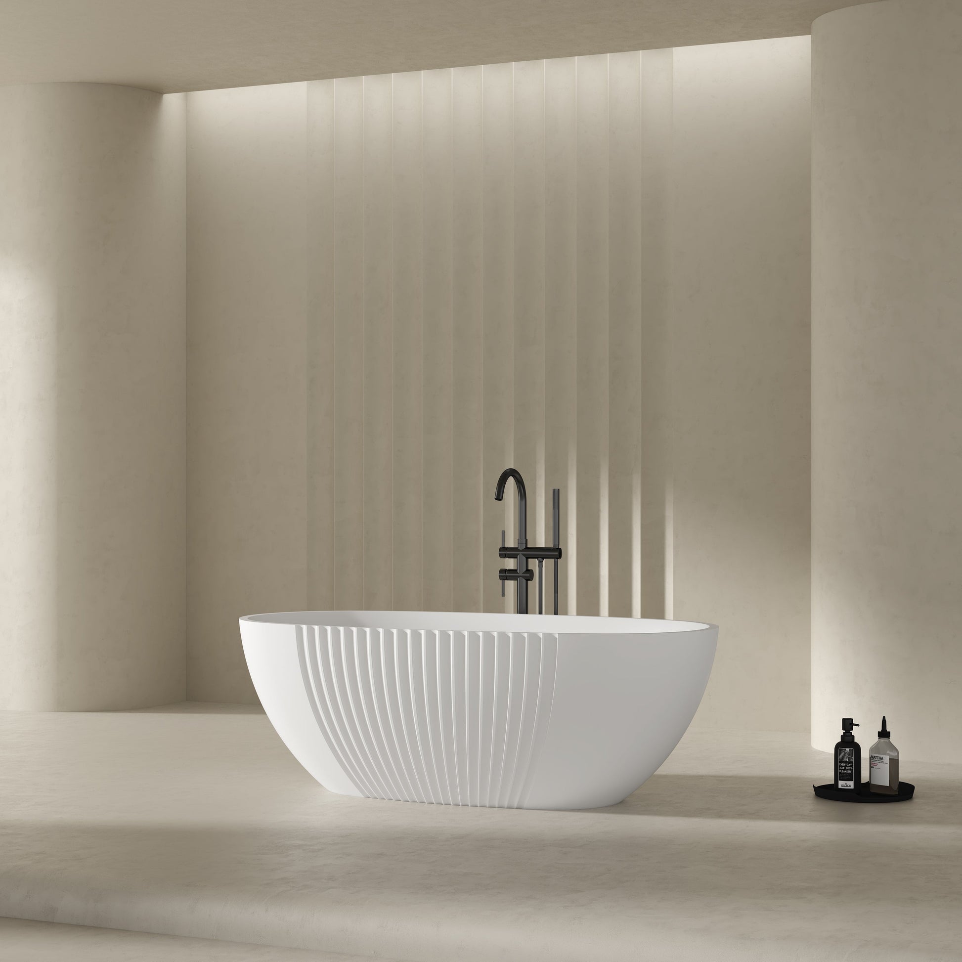 MonBlari Acrylic Freestanding Bathtub XY-5007-GW-SideView
