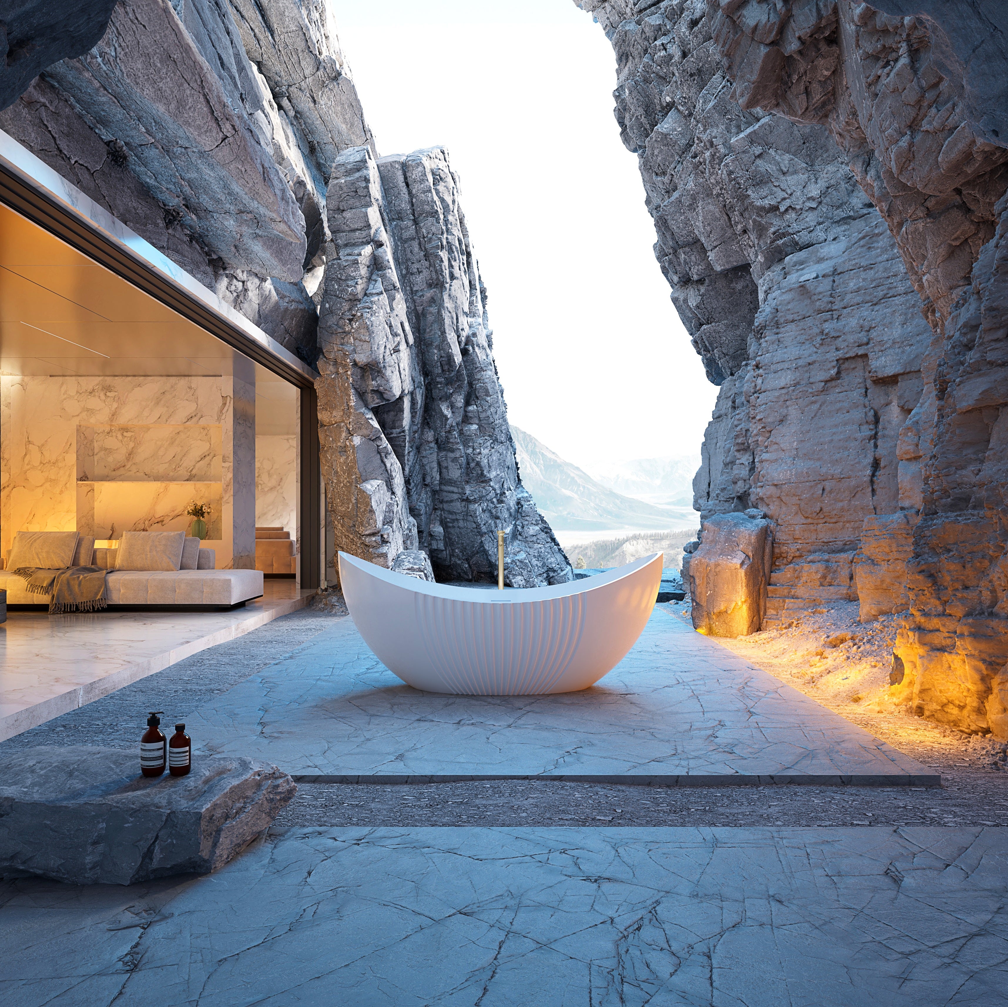 MonBlari Acrylic Freestanding Bathtub XY-5008-GW-FrontView