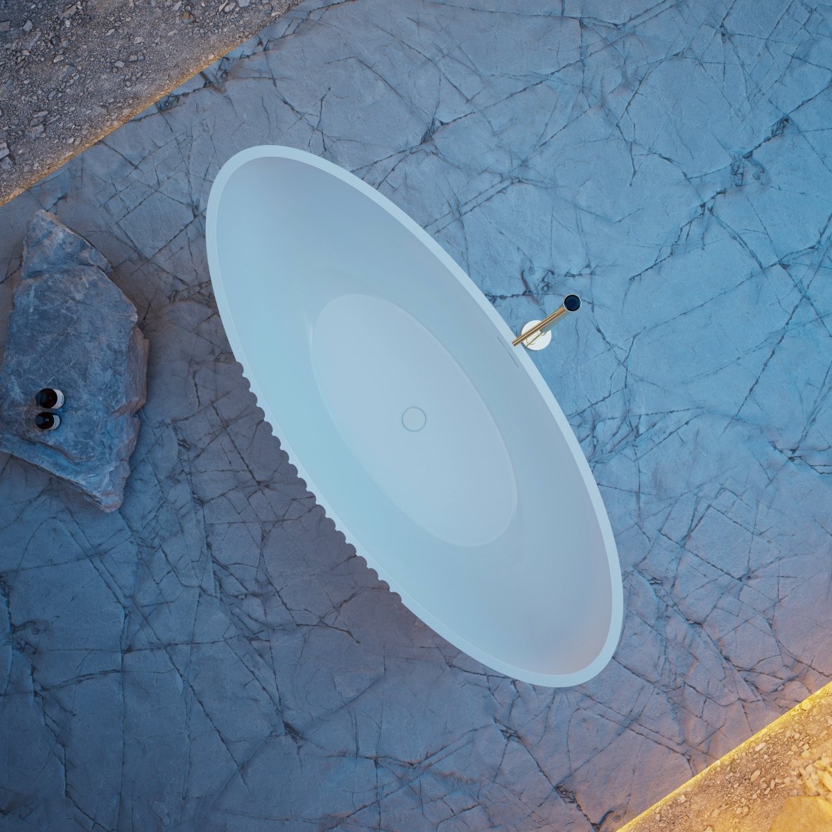 MonBlari Acrylic Freestanding Bathtub XY-5008-GW-TopView