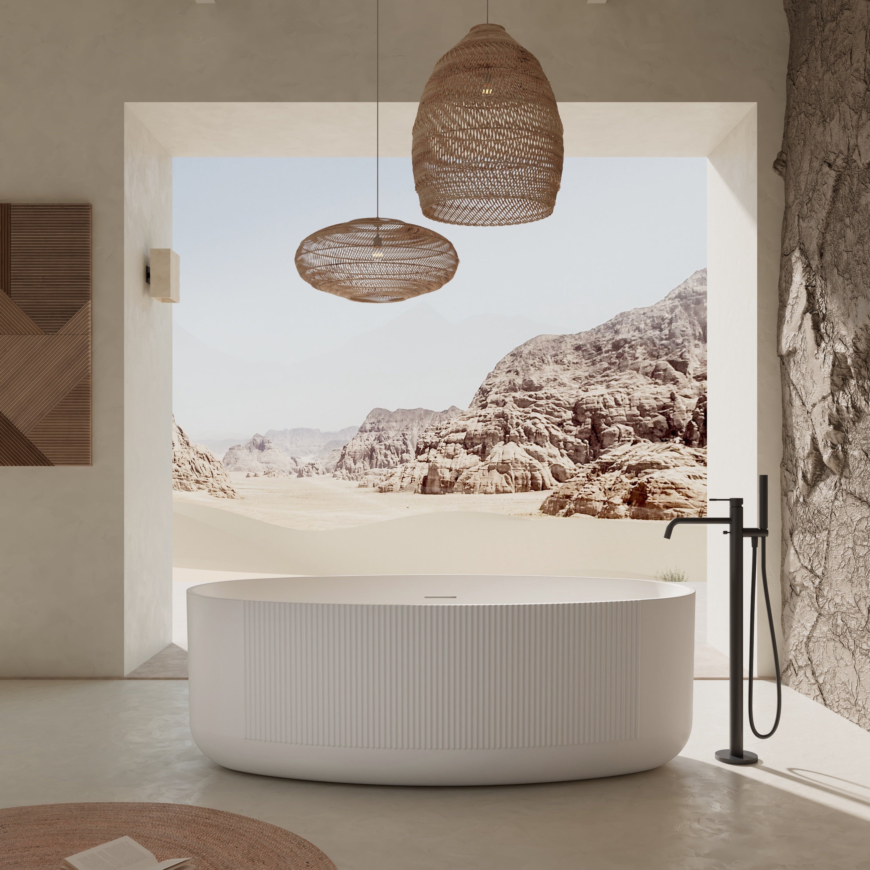 MonBlari Acrylic Freestanding Bathtub XY-6007-GW-FrontView