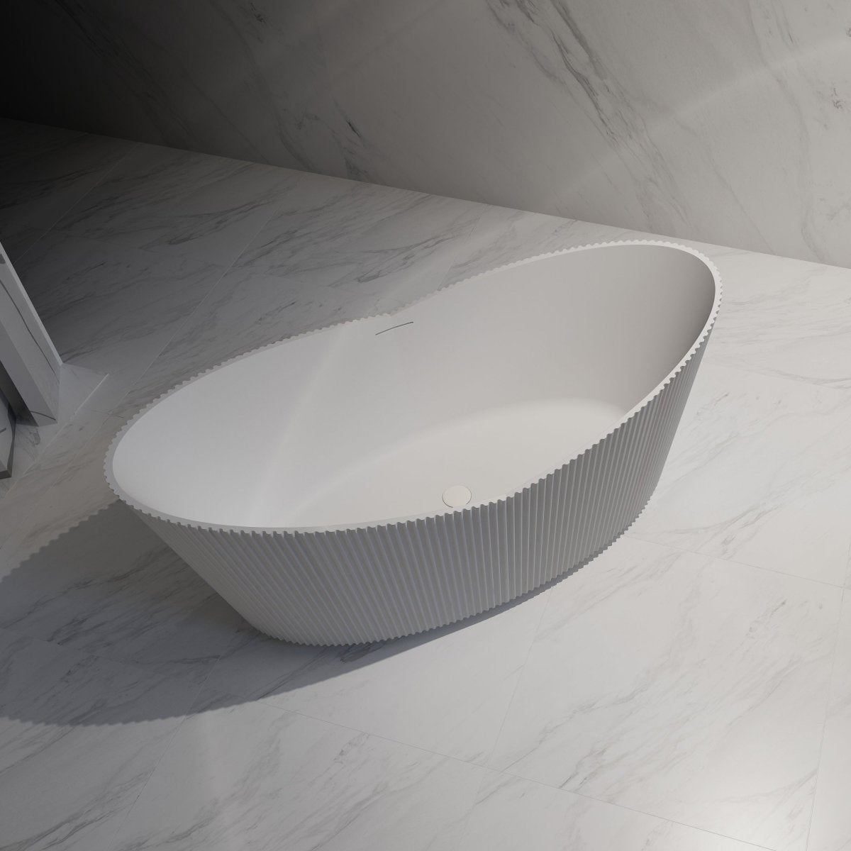 ribbed freestanding bathtub double slipper tub