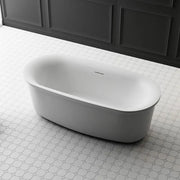 soaking freestanding bath tub integrated overflow bathtub