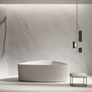 MonBlari acrylic triangular freestanding soaking bathtub
