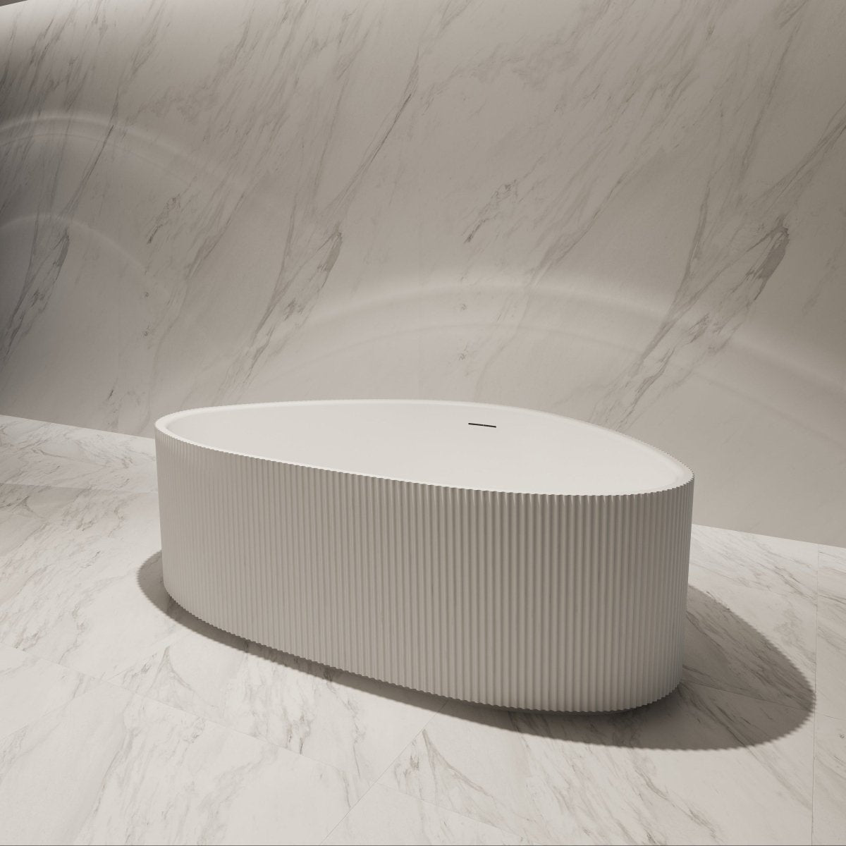 fluted bathtub soaking bath freestanding tub