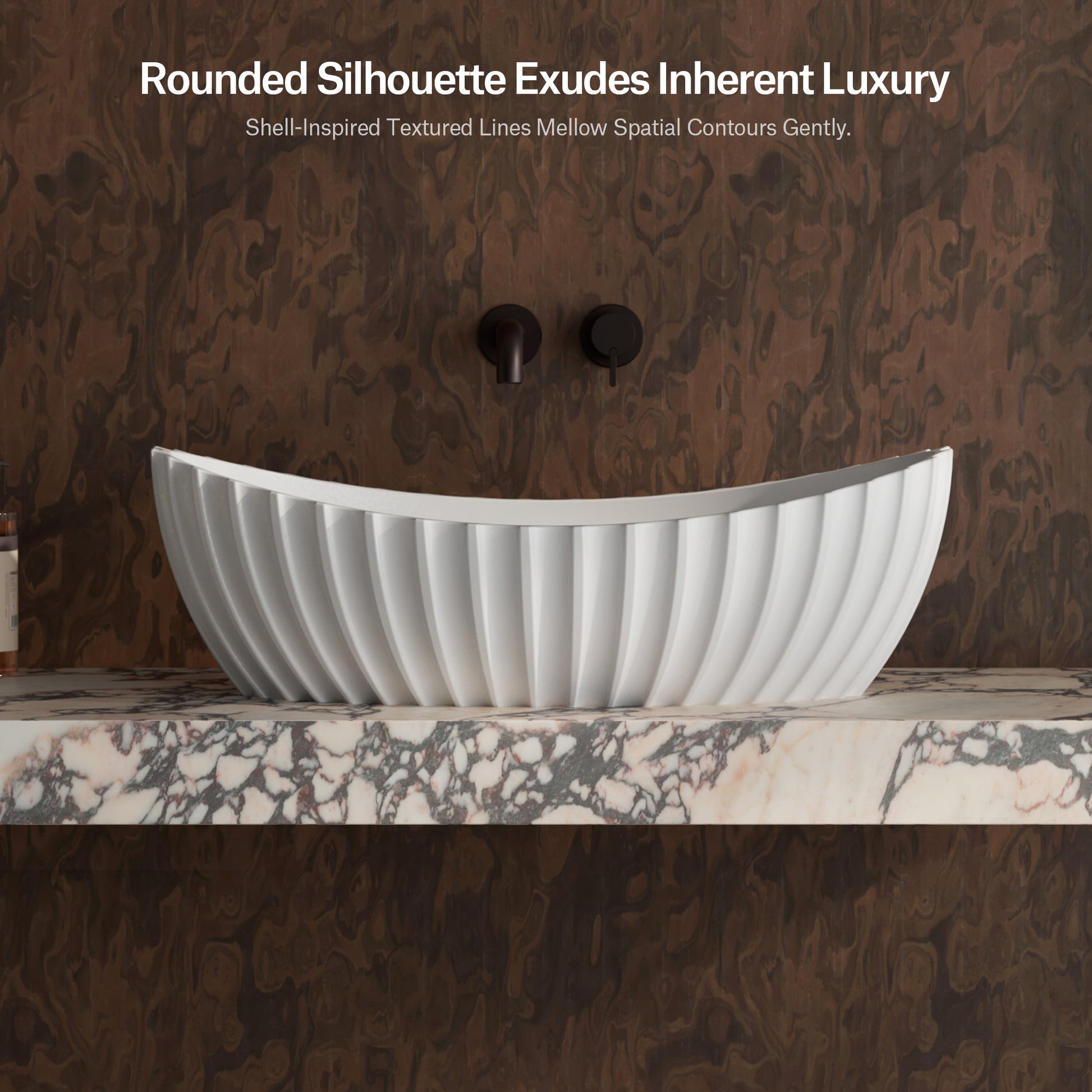 MonBlari Solid Surface Vessel Bowl Sink Bathroom Sink MR-A8878-2