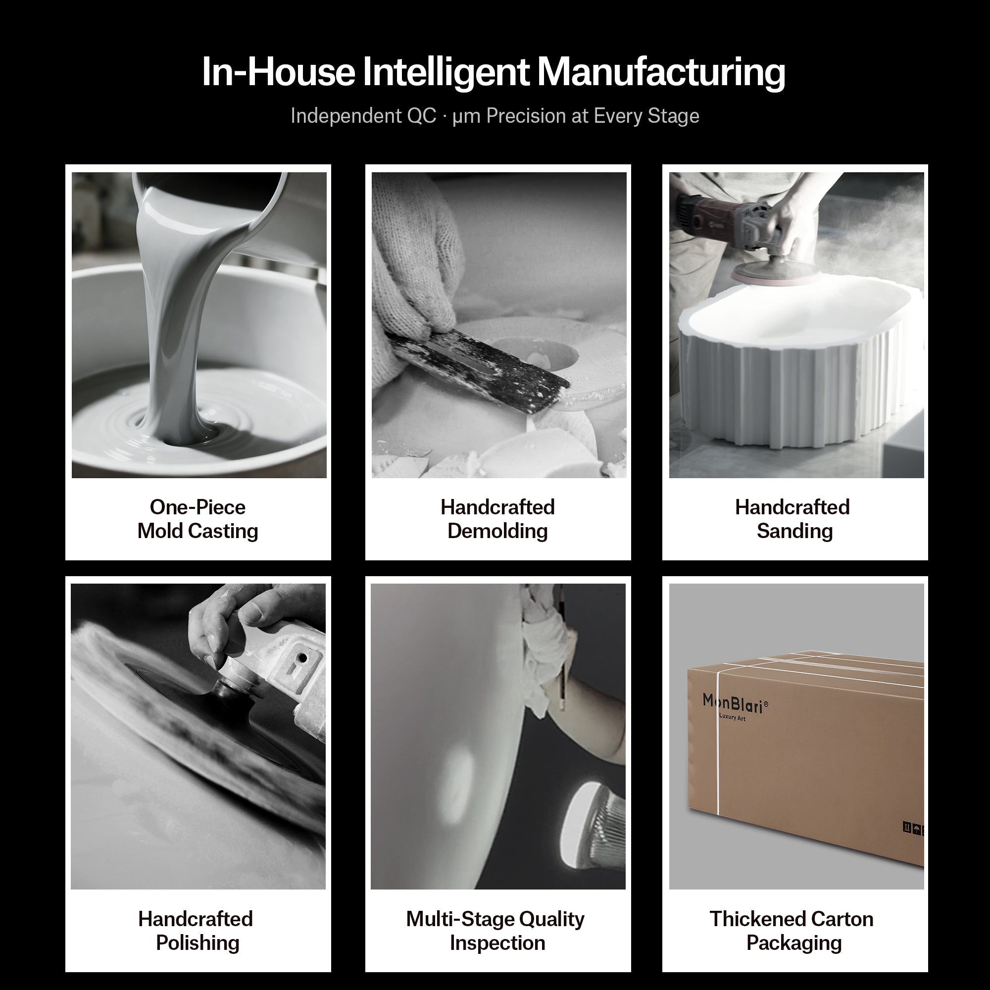 MonBlari Solid Surface Vessel Bowl Sink Bathroom Sink MR-A8870-9