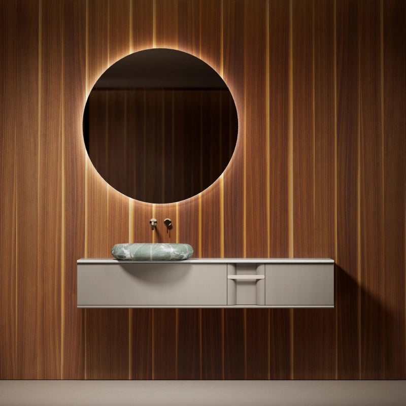 MonBlari CIRCUS Series contemporary marble single sink bathroom vanity