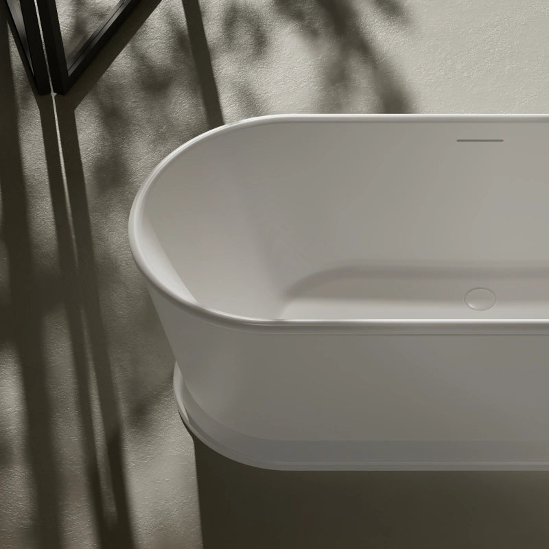 Contemporary MonBlari acrylic freestanding tub for luxury master bathroom