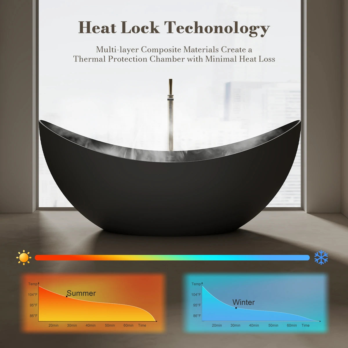 solid surface freestanding bathtub with modern style