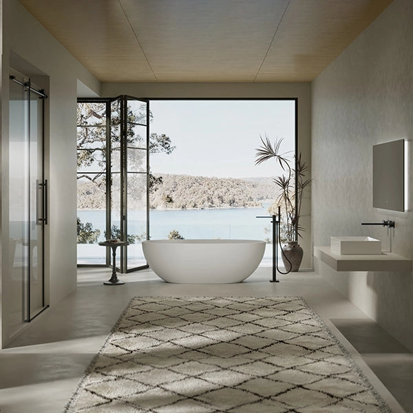 premium solid surface soaking bathtub freestanding tub