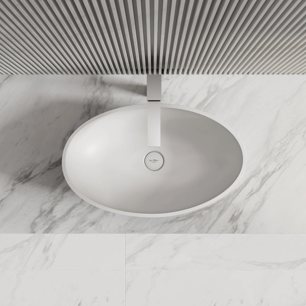 White vessel bathroom sink vessel sink front top view close-up