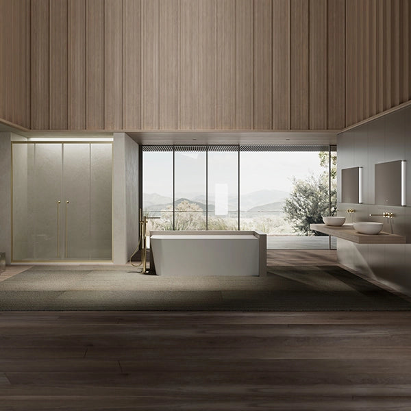premium acrylic back to wall bathtub