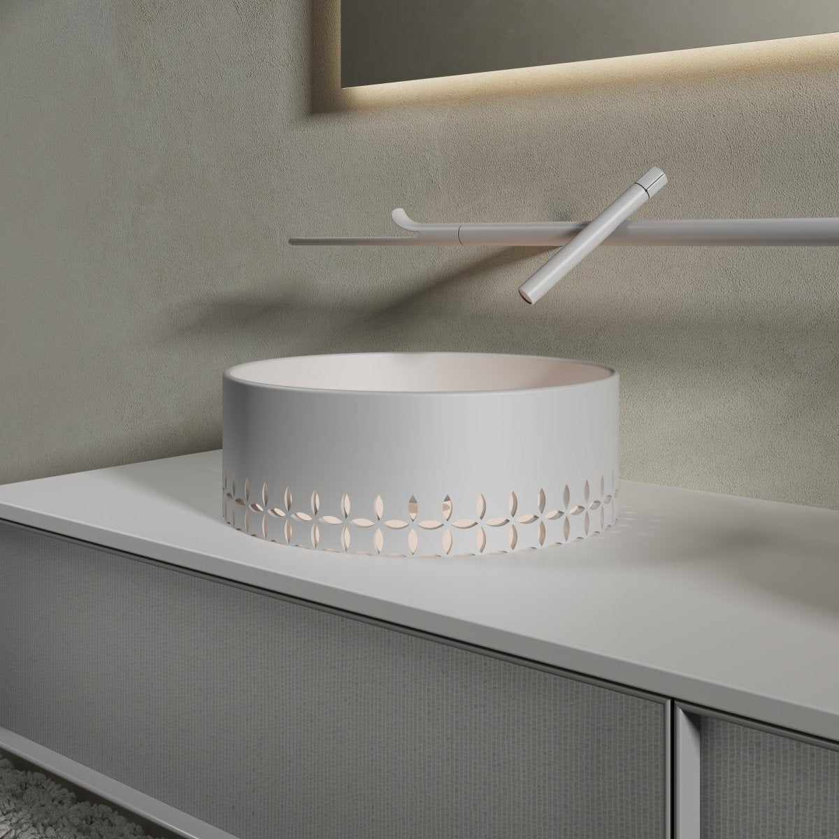 Linglong Series designer bathroom vanity with refined structure