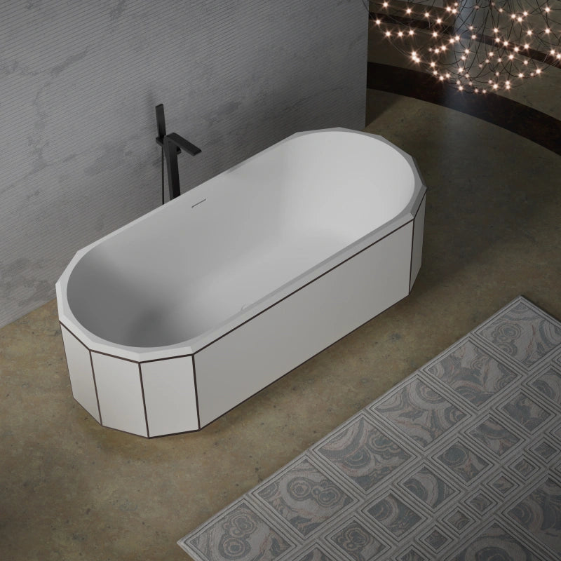 BERYL Series bathtub with black rim and refined style